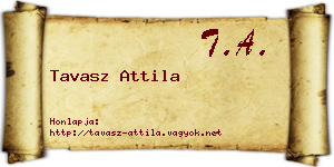 Tavasz Attila névjegykártya